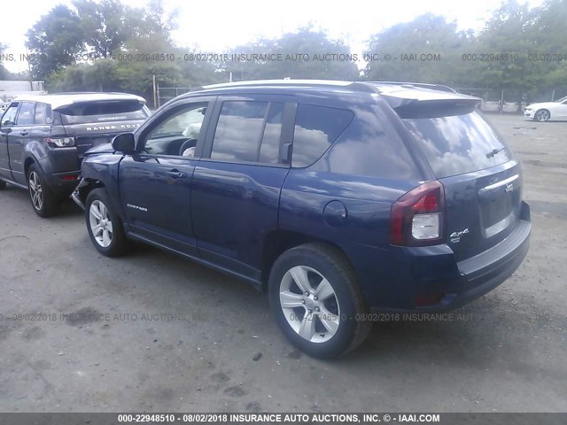 1C4NJDBB0GD782327 - 2016 JEEP COMPASS SPORT BLUE photo 3