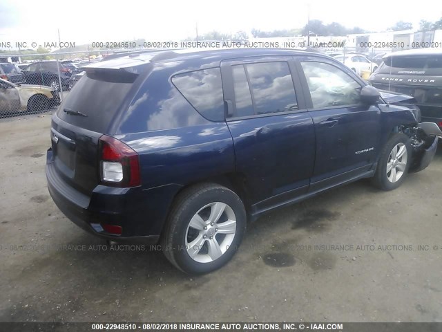 1C4NJDBB0GD782327 - 2016 JEEP COMPASS SPORT BLUE photo 4