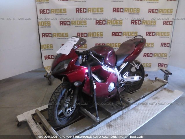 JH2PC35045M600253 - 2005 HONDA CBR600 F4 MAROON photo 2