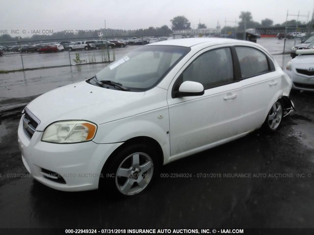 KL1TG56677B137010 - 2007 CHEVROLET AVEO WHITE photo 2