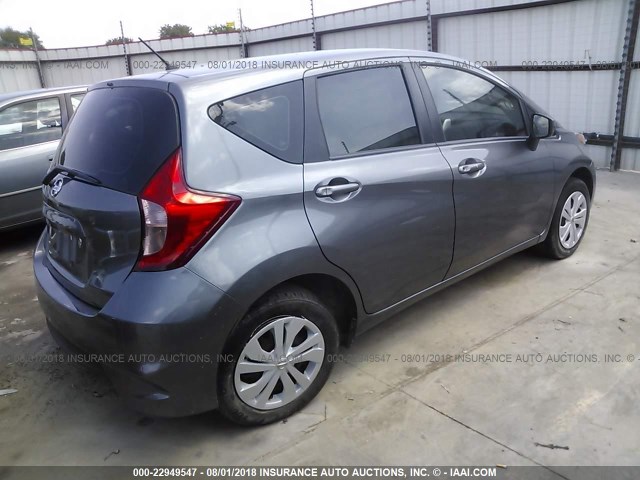 3N1CE2CP4HL365317 - 2017 NISSAN VERSA NOTE S/S PLUS/SV/SL/SR GRAY photo 4