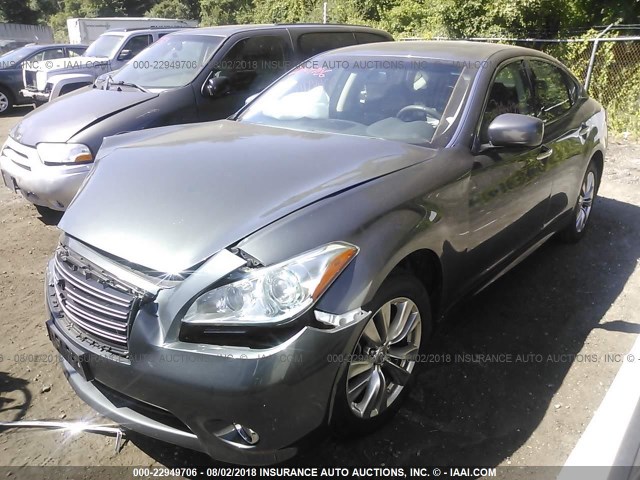 JN1BY1AR0CM390005 - 2012 INFINITI M37 X GRAY photo 2