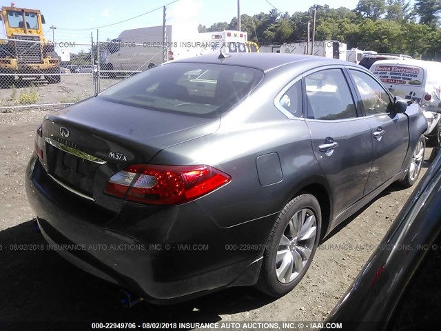 JN1BY1AR0CM390005 - 2012 INFINITI M37 X GRAY photo 4