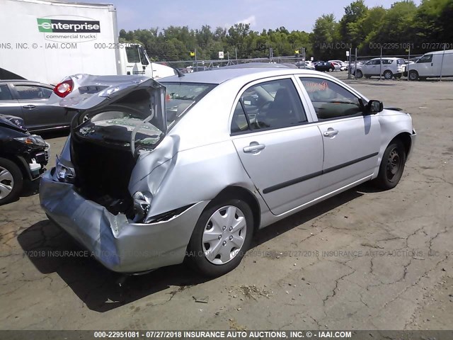 1NXBR32E18Z949470 - 2008 TOYOTA COROLLA CE/LE/S SILVER photo 4