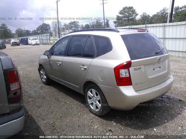 KNAFG526287151586 - 2008 KIA RONDO LX/EX GOLD photo 3