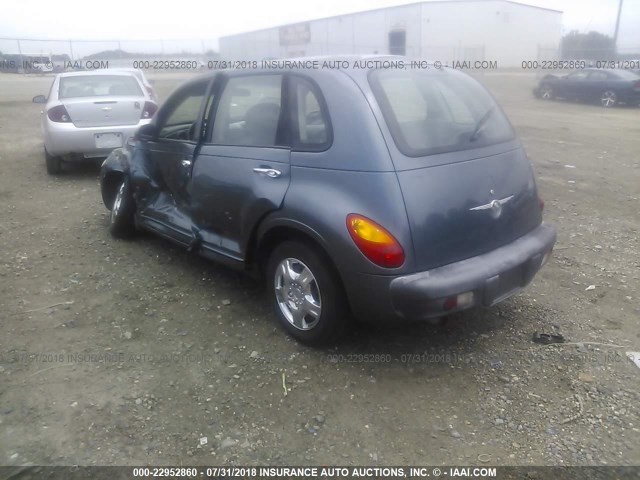 3C4FY48BX2T378056 - 2002 CHRYSLER PT CRUISER CLASSIC BLUE photo 3