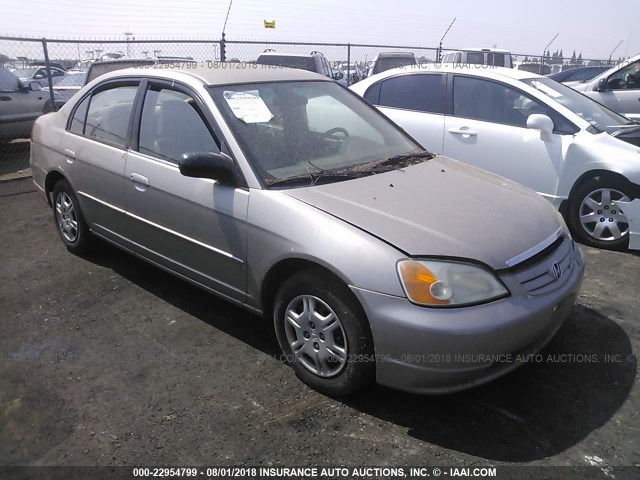 2HGES15602H518337 - 2002 HONDA CIVIC LX TAN photo 1