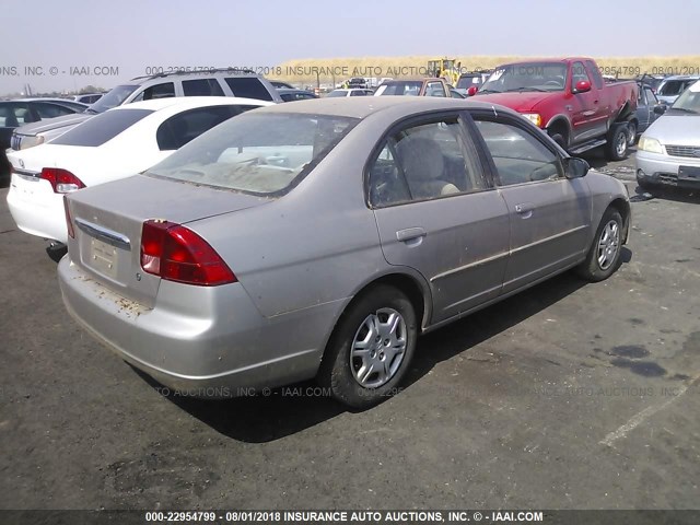 2HGES15602H518337 - 2002 HONDA CIVIC LX TAN photo 4