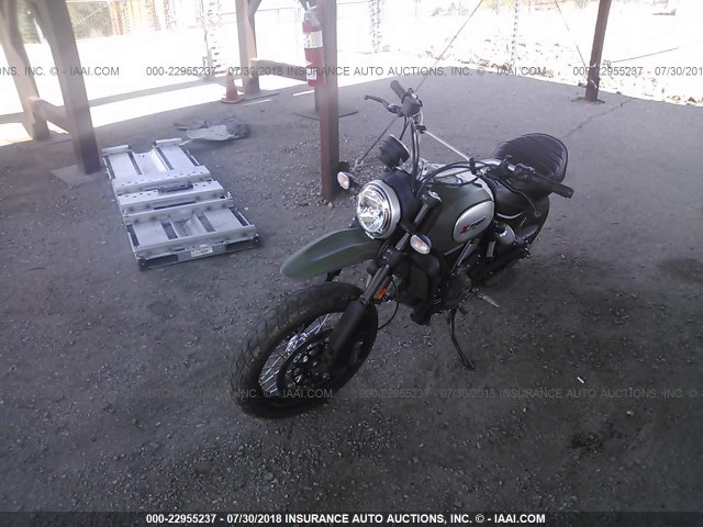 ML015ANM0GT006851 - 2016 DUCATI SCRAMBLER 800 GREEN photo 2