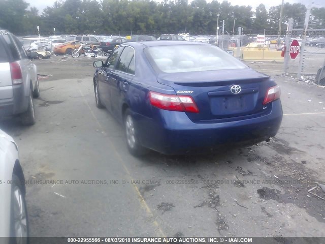 JTNBE46KX73077229 - 2007 TOYOTA CAMRY NEW GENERAT  BLUE photo 3