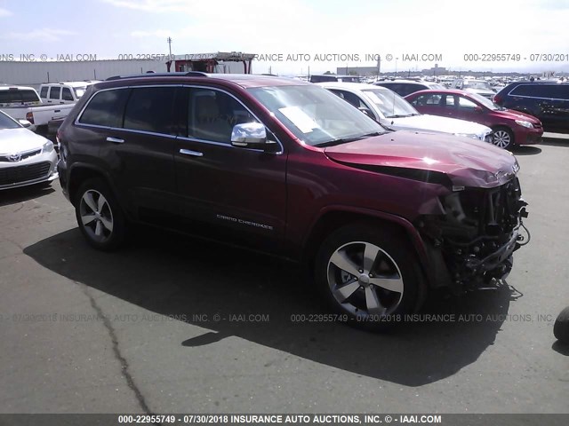 1C4RJFCT6FC678918 - 2015 JEEP GRAND CHEROKEE OVERLAND RED photo 1