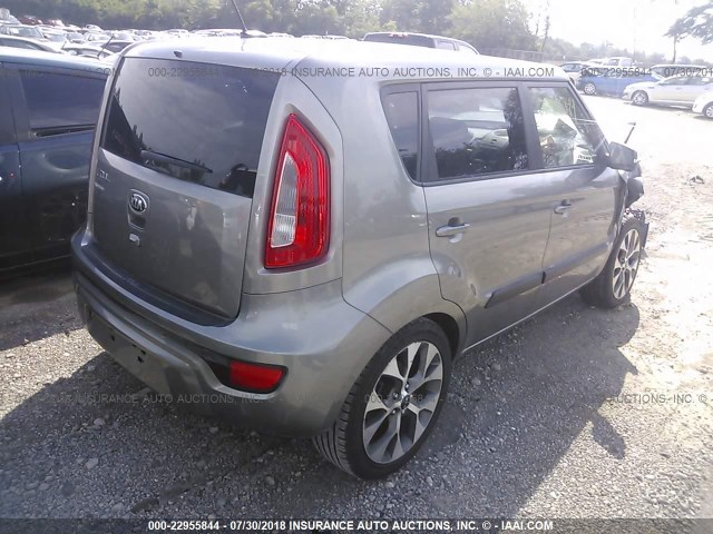 KNDJT2A64D7535291 - 2013 KIA SOUL +/!/SPORT GRAY photo 4