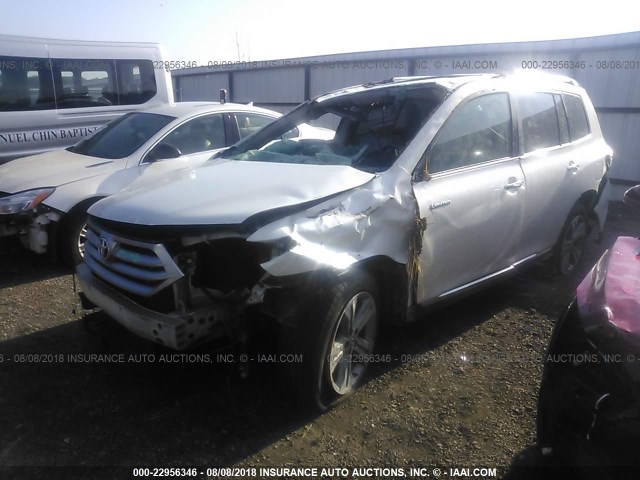 5TDDK3EH0CS106039 - 2012 TOYOTA HIGHLANDER LIMITED WHITE photo 2