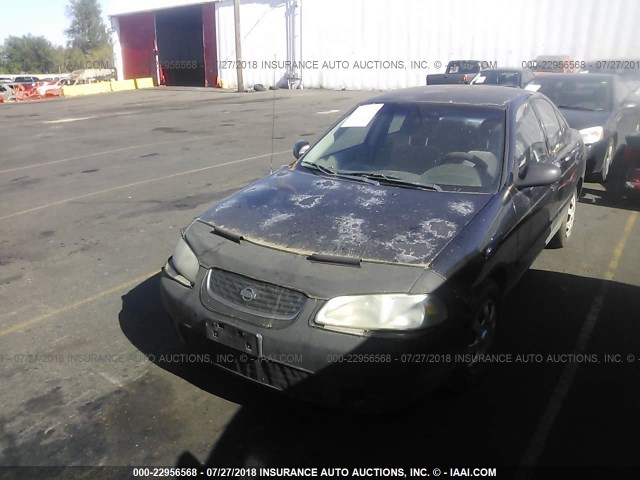 3N1CB51D91L424645 - 2001 NISSAN SENTRA XE/GXE BLACK photo 2