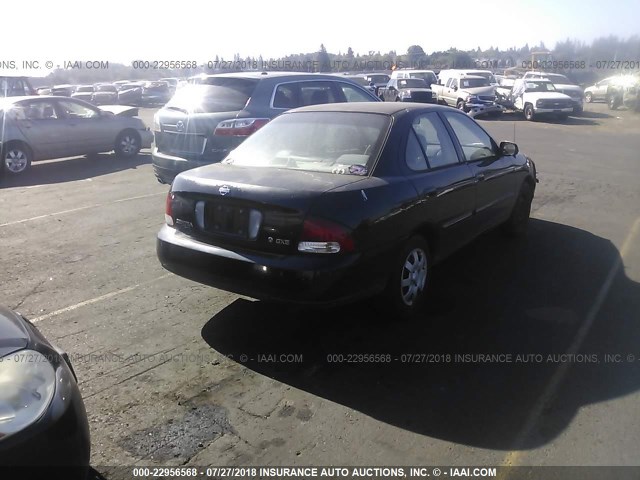3N1CB51D91L424645 - 2001 NISSAN SENTRA XE/GXE BLACK photo 4