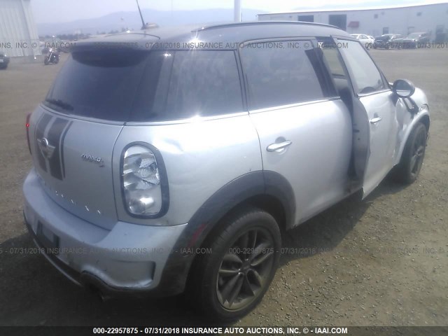 WMWZC5C51FWP47001 - 2015 MINI COOPER S COUNTRYMAN SILVER photo 4