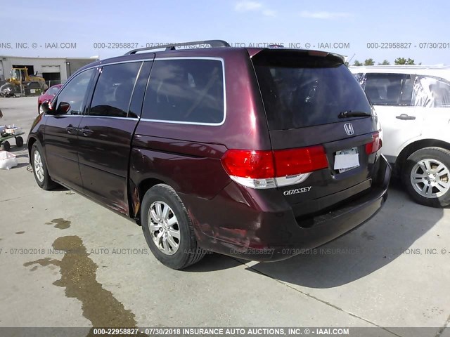 5FNRL38678B417315 - 2008 HONDA ODYSSEY EXL MAROON photo 3