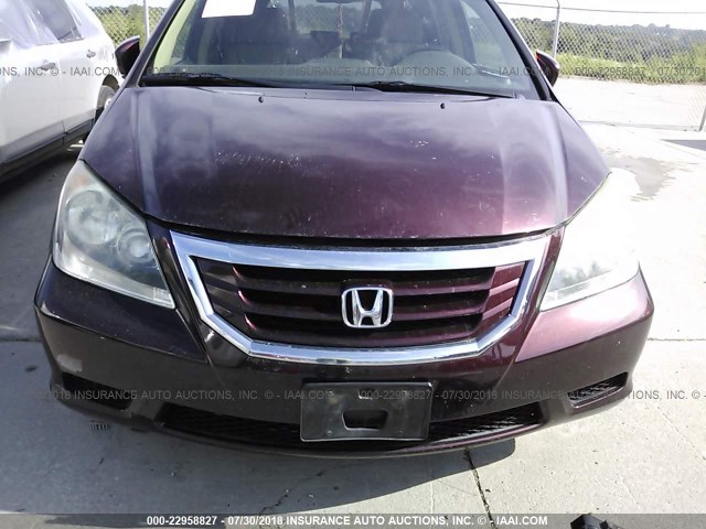 5FNRL38678B417315 - 2008 HONDA ODYSSEY EXL MAROON photo 6