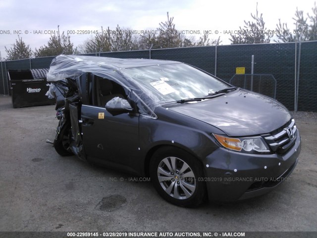 5FNRL5H67HB010137 - 2017 HONDA ODYSSEY EXL GRAY photo 1