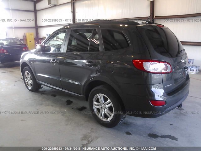 5NMSGDAB2AH363512 - 2010 HYUNDAI SANTA FE GLS GRAY photo 3