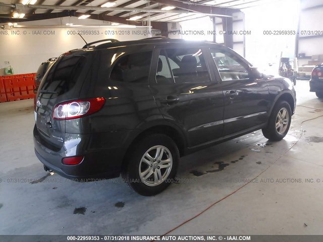 5NMSGDAB2AH363512 - 2010 HYUNDAI SANTA FE GLS GRAY photo 4