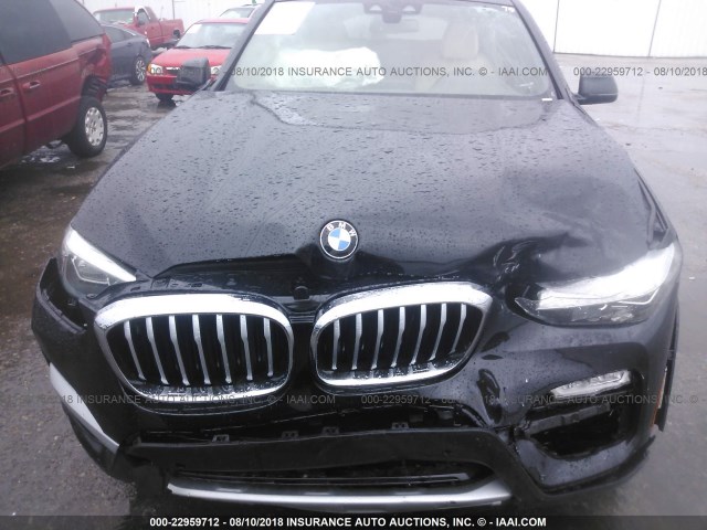 5UXTR7C51KLA48337 - 2019 BMW X3 SDRIVE30I BLACK photo 10