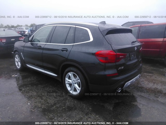 5UXTR7C51KLA48337 - 2019 BMW X3 SDRIVE30I BLACK photo 3