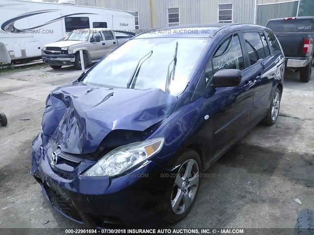 JM1CR293670143024 - 2007 MAZDA 5 BLUE photo 2