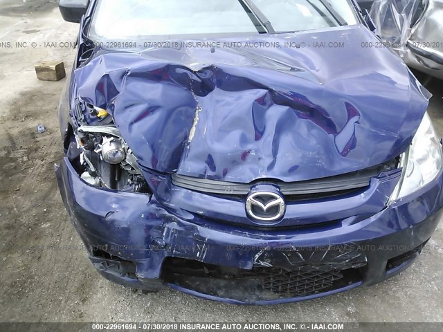 JM1CR293670143024 - 2007 MAZDA 5 BLUE photo 6