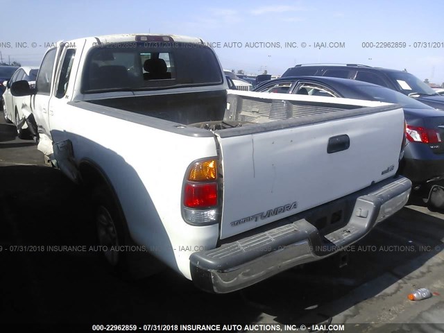 5TBRT34122S249928 - 2002 TOYOTA TUNDRA ACCESS CAB/ACCESS CAB SR5 WHITE photo 3