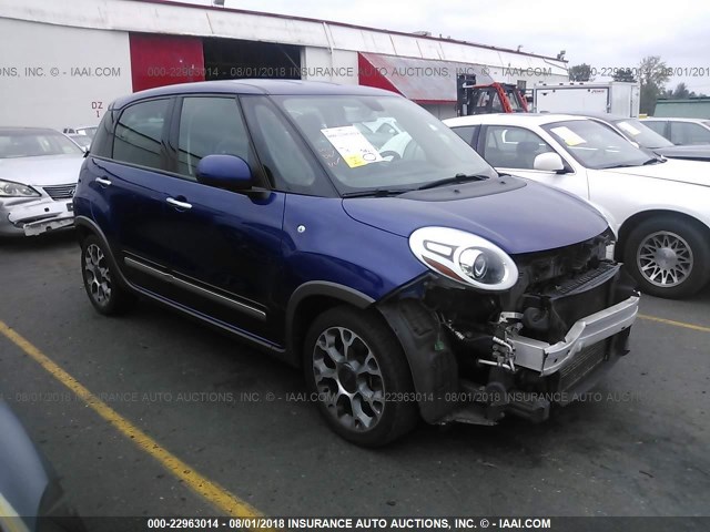 ZFBCFADH8FZ030517 - 2015 FIAT 500L TREKKING BLUE photo 1