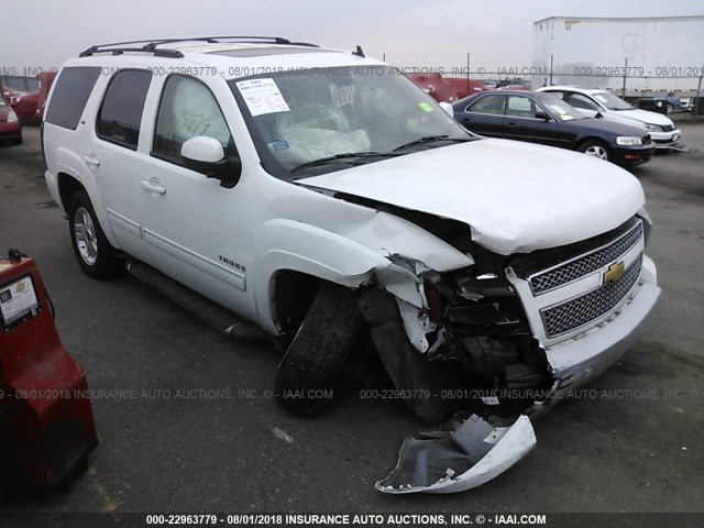 1GNSKBE04DR367791 - 2013 CHEVROLET TAHOE K1500 LT WHITE photo 1