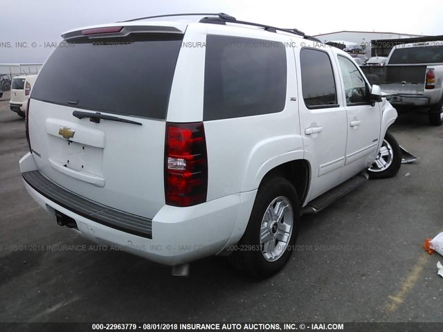 1GNSKBE04DR367791 - 2013 CHEVROLET TAHOE K1500 LT WHITE photo 4