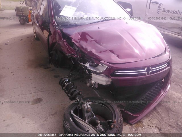 1C3CDFCBXFD243693 - 2015 DODGE DART LIMITED BURGUNDY photo 6