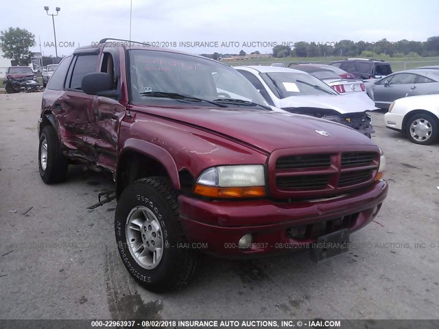 1B4HS28Z2WF222781 - 1998 DODGE DURANGO MAROON photo 1