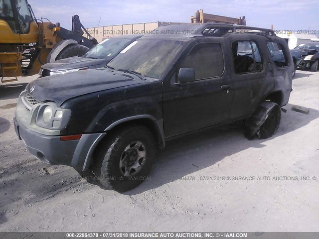 5N1DD28T53C653583 - 2003 NISSAN XTERRA XE BLACK photo 2