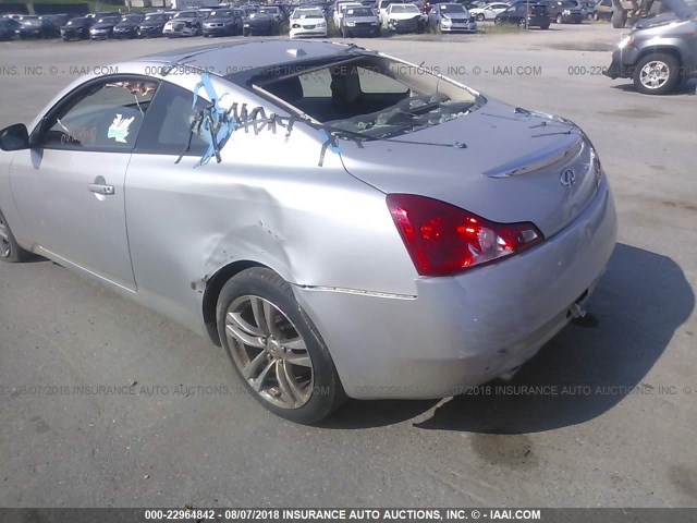 JNKCV64F49M653872 - 2009 INFINITI G37 SILVER photo 6