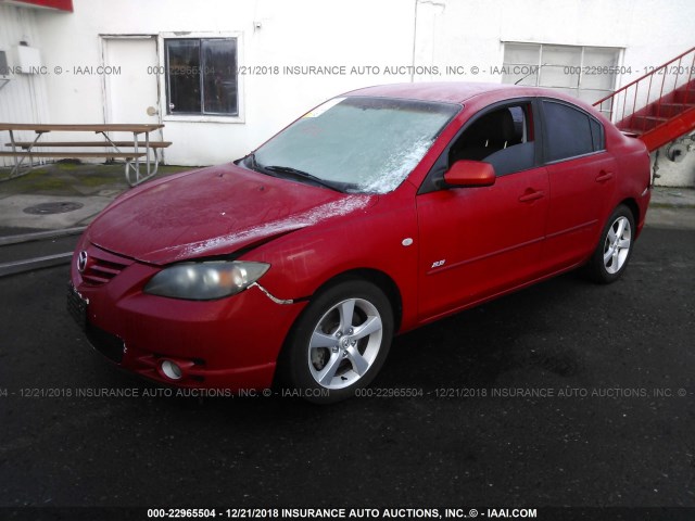 JM1BK124761408636 - 2006 MAZDA 3 S RED photo 2