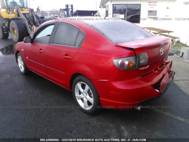 JM1BK124761408636 - 2006 MAZDA 3 S RED photo 3