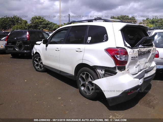 JF2SJGDC0FH526448 - 2015 SUBARU FORESTER 2.0XT PREMIUM WHITE photo 3