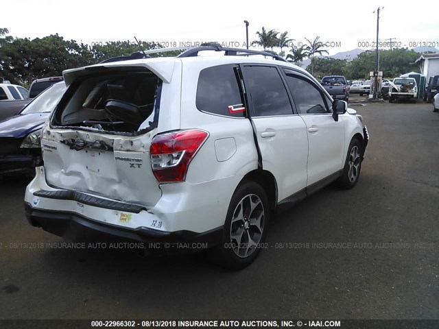 JF2SJGDC0FH526448 - 2015 SUBARU FORESTER 2.0XT PREMIUM WHITE photo 4