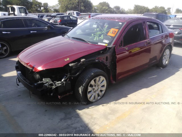 1C3CCBAG7DN738791 - 2013 CHRYSLER 200 LX MAROON photo 2