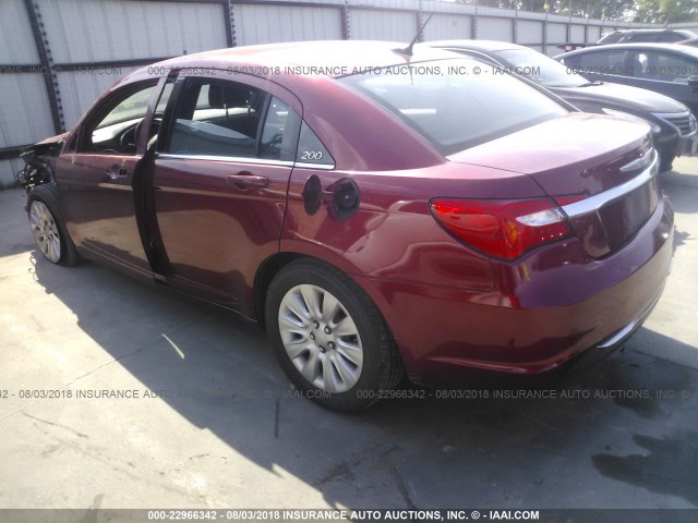 1C3CCBAG7DN738791 - 2013 CHRYSLER 200 LX MAROON photo 3