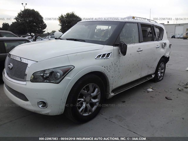 JN8AZ2NE5B9001092 - 2011 INFINITI QX56 WHITE photo 2