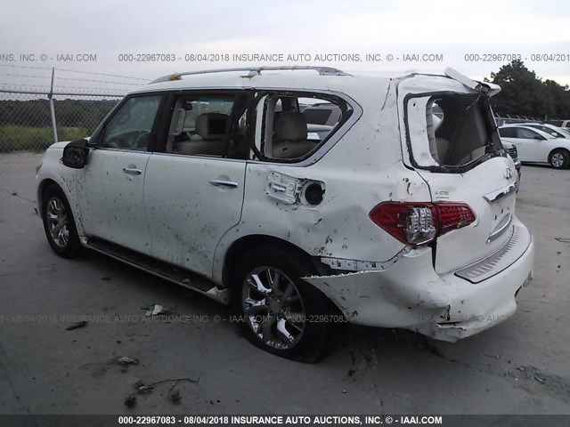 JN8AZ2NE5B9001092 - 2011 INFINITI QX56 WHITE photo 3