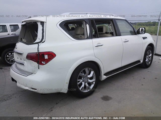 JN8AZ2NE5B9001092 - 2011 INFINITI QX56 WHITE photo 4