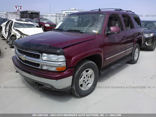 1GNEK13T36J155275 - 2006 CHEVROLET TAHOE K1500 MAROON photo 2