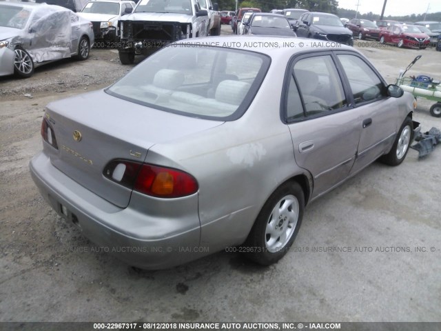 2T1BR18E0WC033888 - 1998 TOYOTA COROLLA VE/CE/LE TAN photo 4