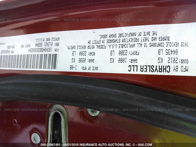 1B3HB48B28D656264 - 2008 DODGE CALIBER SXT ORANGE photo 9