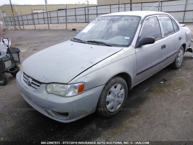 1NXBR12E51Z514588 - 2001 TOYOTA COROLLA CE/LE/S SILVER photo 2